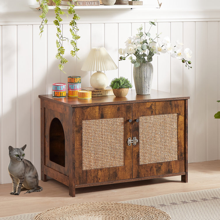 Tucker Murphy Pet Cat Litter Box EnclosurePet House Side End